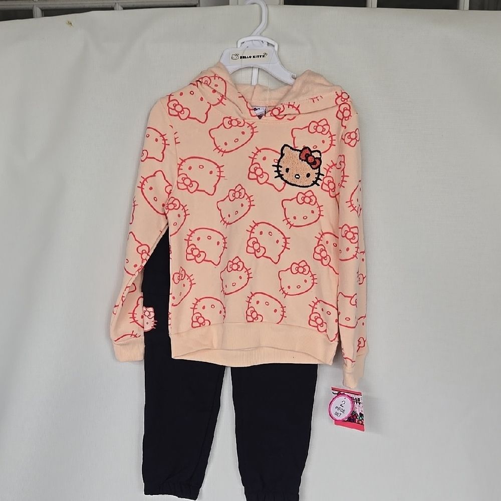Hello Kitty Pink and Black Kids Matching Set Size 4T NWT